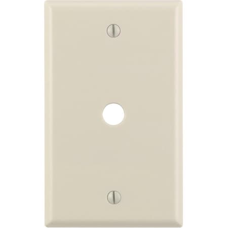 Leviton 1-Gang Plastic Light Almond Telephone/Cable Wall Plate with 0.312 In. Hole 000-78013